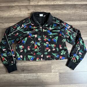 Adidas Originals Bellista Cropped Jacket Track Womens S Black Multicolor Floral